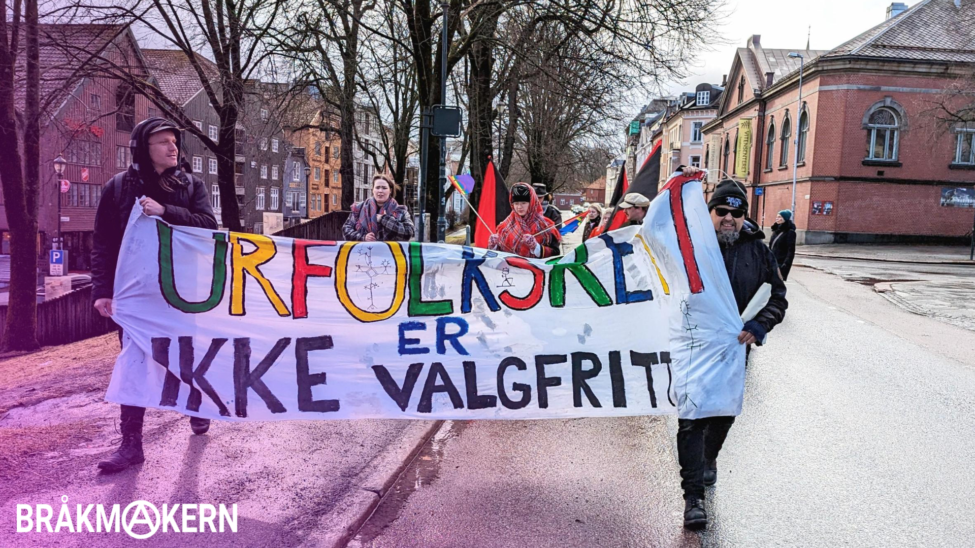 Støttemarkering for Fosen-aksjonen i Trondheim